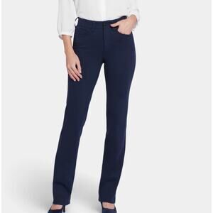 NYDJ Oxford Pants Womens Size 8 Navy NWT Lift Tuck